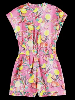 Printed Linen Playsuit