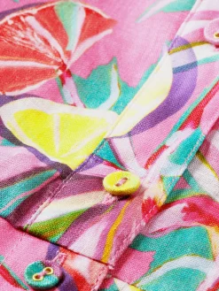 Printed Linen Playsuit