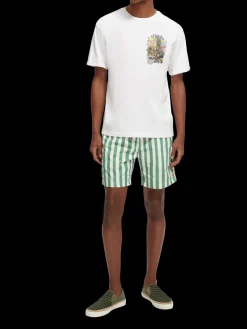 Printed Mid-Length Swim Shorts