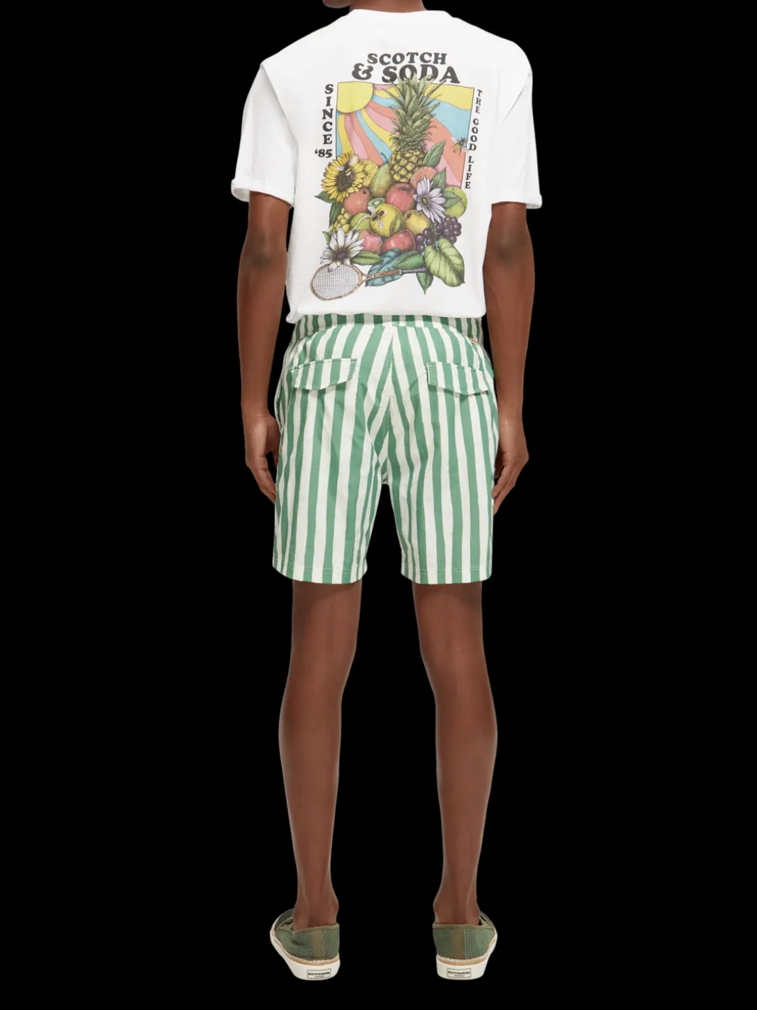 Printed Mid-Length Swim Shorts
