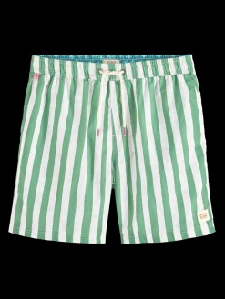 Printed Mid-Length Swim Shorts