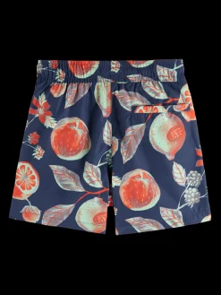 Printed Mini-Length Swim Shorts