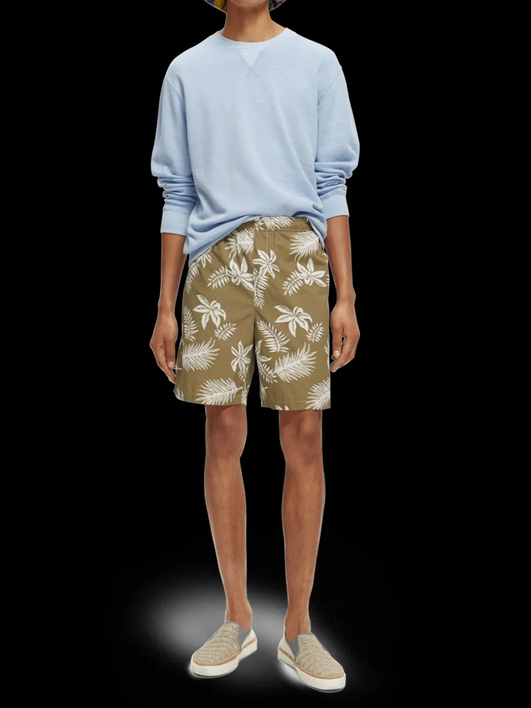 Printed Poplin Bermuda Shorts