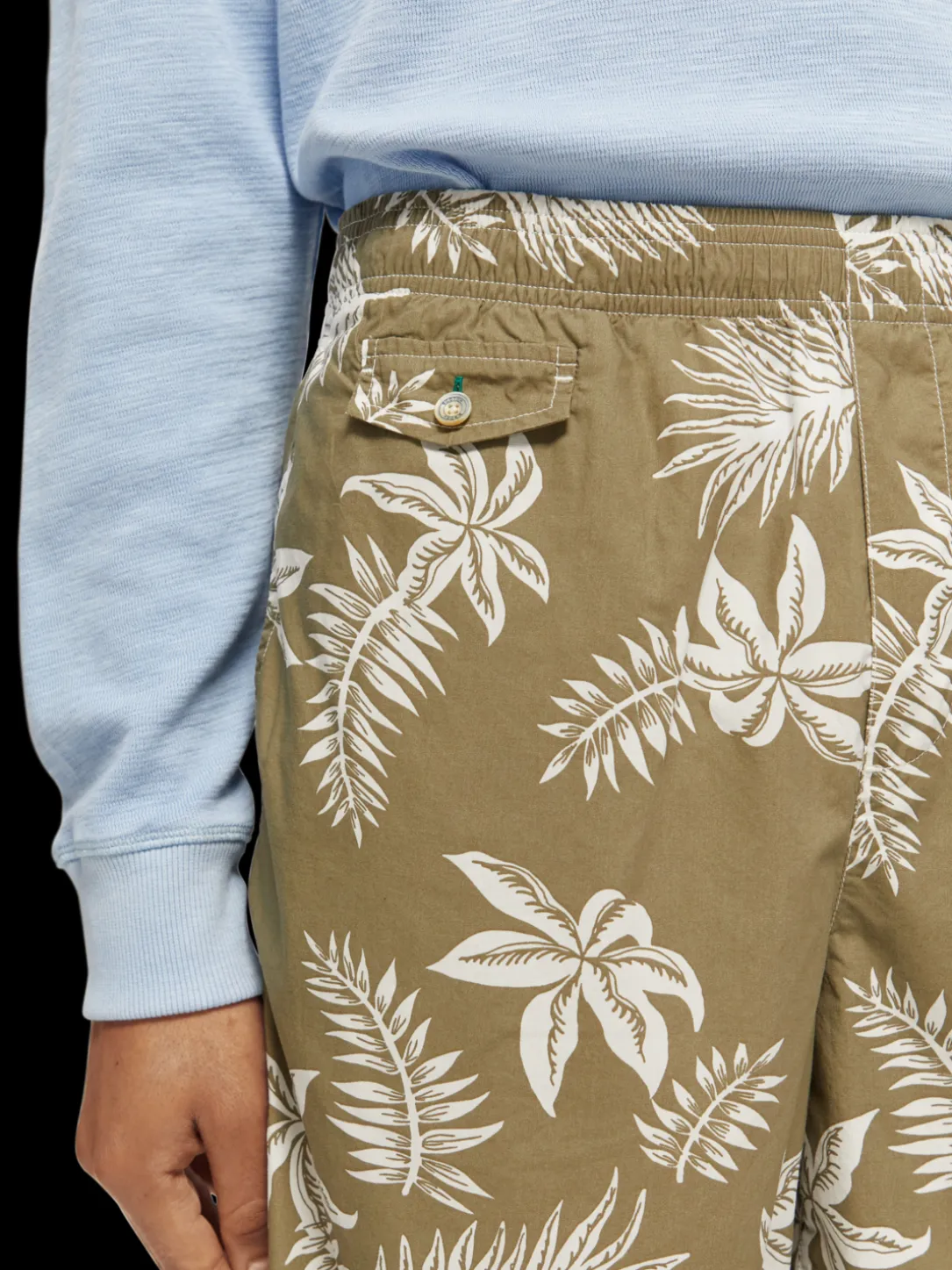 Printed Poplin Bermuda Shorts