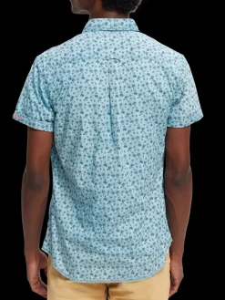 Printed Poplin Short Sleeved Shirt