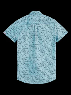 Printed Poplin Short Sleeved Shirt