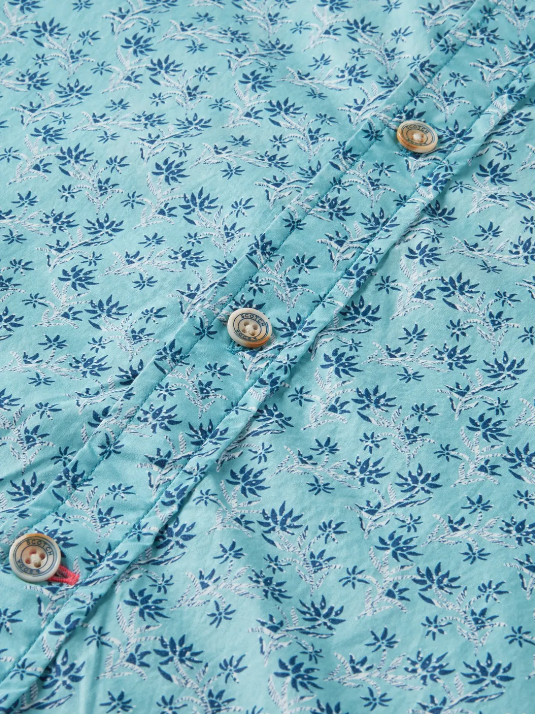 Printed Poplin Short Sleeved Shirt