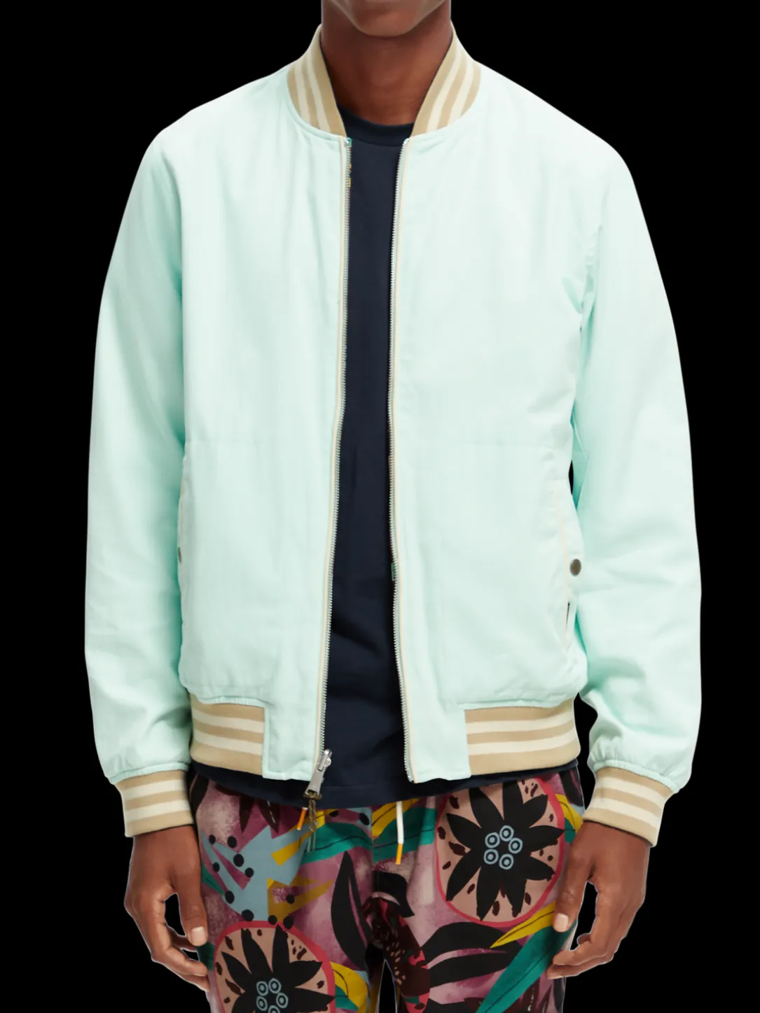 Printed Reversible Bomber Jacket
