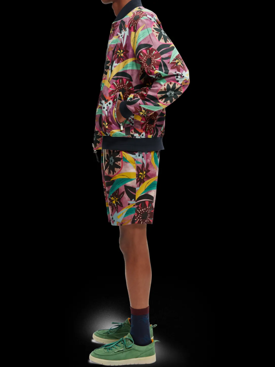 Printed Reversible Bomber Jacket