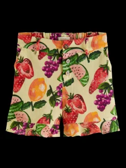 Printed Ruffle Shorts