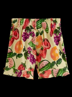 Printed Ruffle Shorts