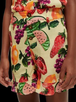 Printed Ruffle Shorts
