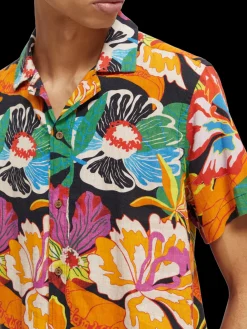 Printed Short-Sleeved Camp Shirt