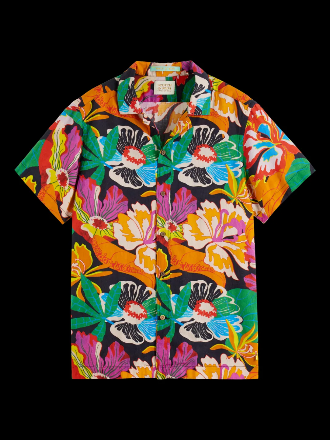 Printed Short-Sleeved Camp Shirt