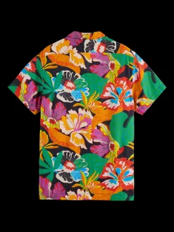 Printed Short-Sleeved Camp Shirt