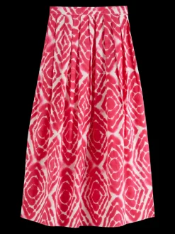 Printed Skirt With Pleats