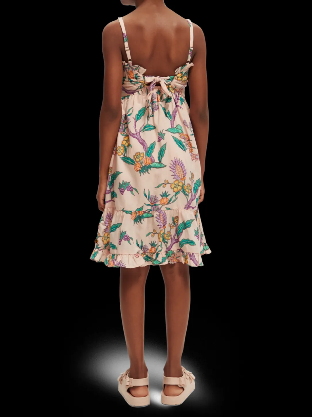 Printed Smocked Midi Dress