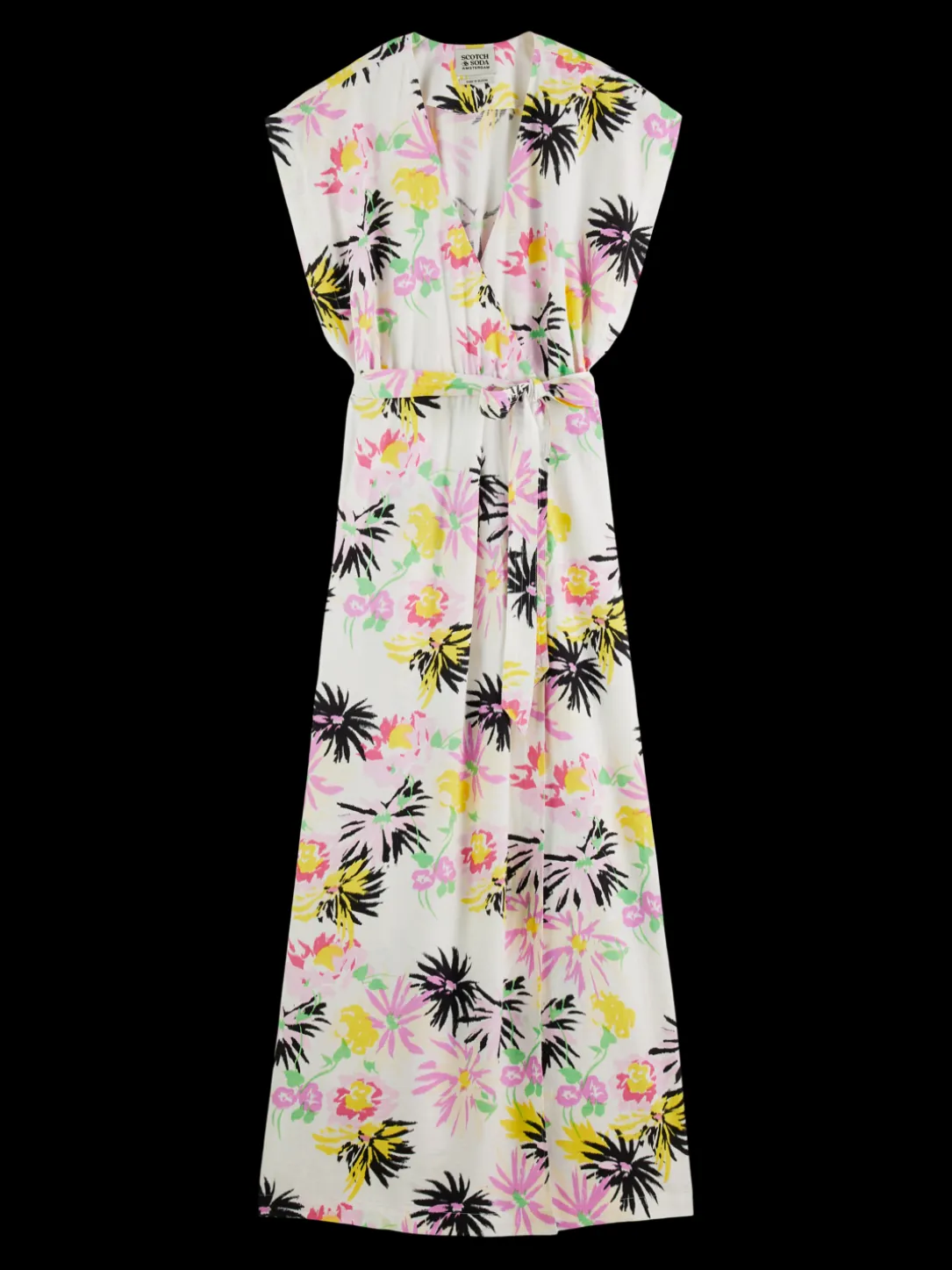 Printed V-Neck Maxi Dress