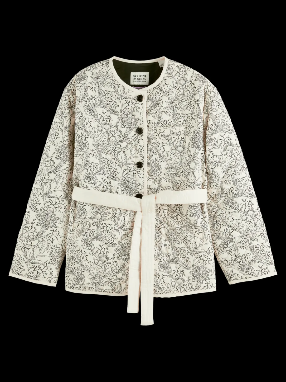 Quilted Organic Cotton Belted Jacket