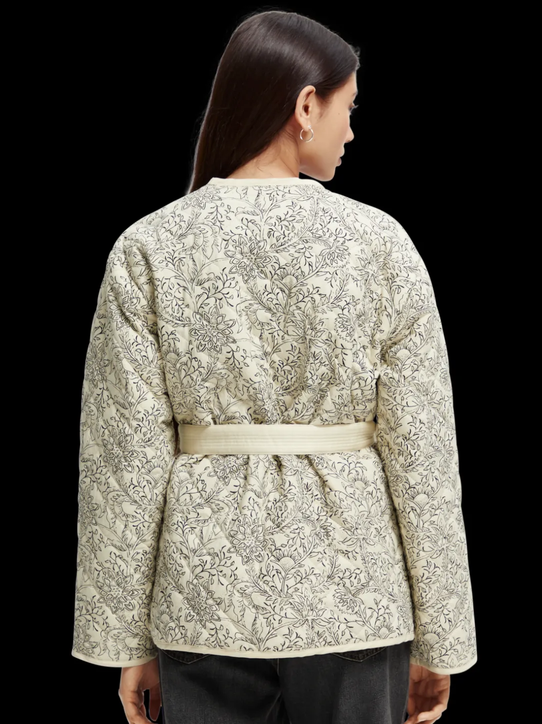 Quilted Organic Cotton Belted Jacket