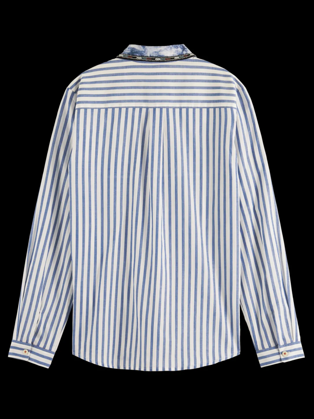 Regular Fit Shirt With Beaded Collar