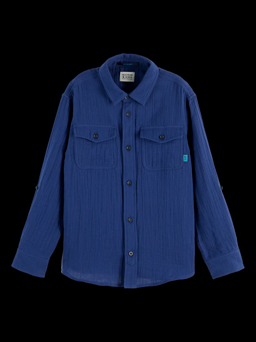 Regular-Fit Bonded Cotton Long-Sleeve Shirt