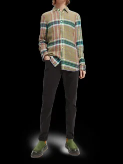Regular-Fit Lightweight Checked Flannel Shirt