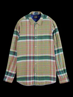 Regular-Fit Lightweight Checked Flannel Shirt