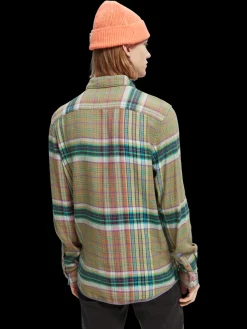 Regular-Fit Lightweight Checked Flannel Shirt