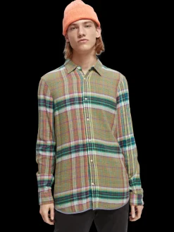 Regular-Fit Lightweight Checked Flannel Shirt