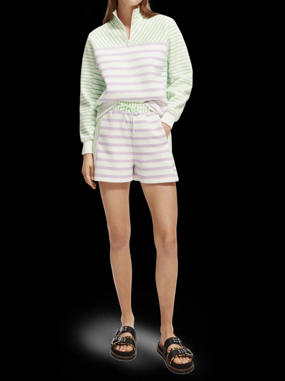 Relaxed Fit Half-Zip Sweatshirt