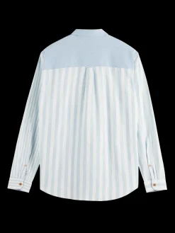 Relaxed Fit Lightweight Mixed Chambray Shirt
