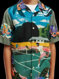 Relaxed Fit Printed Camp Shirt