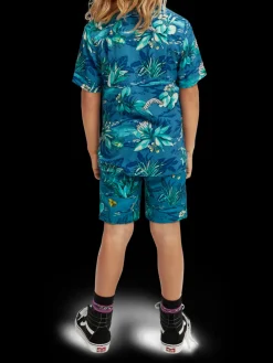 Relaxed Fit Printed Camp Shirt