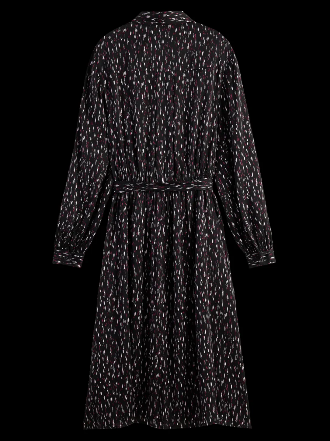 Relaxed Fit Printed Midi Jacquard Shirt Dress