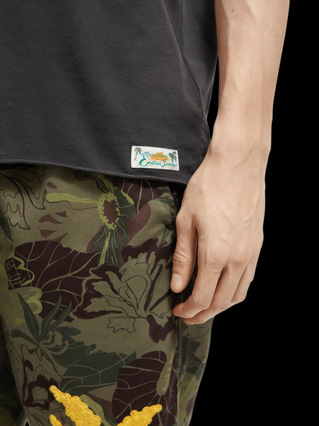 Relaxed Fit Raw Edge T-Shirt