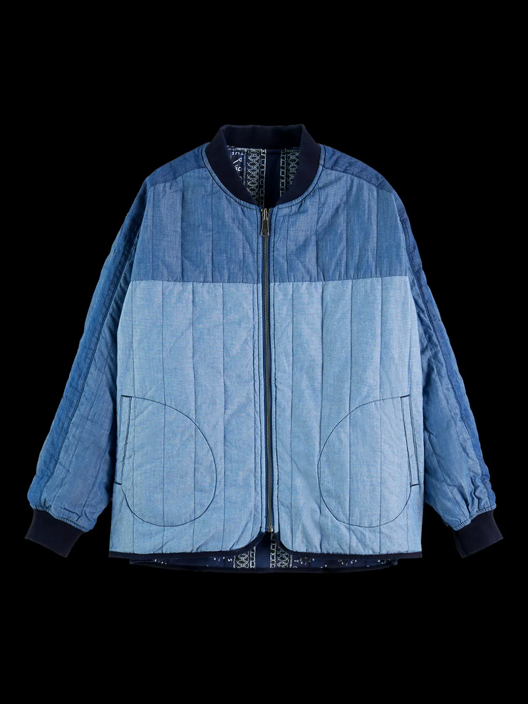 Reversible Chambray Bomber Jacket