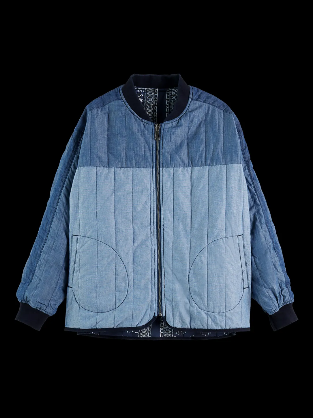 Reversible Chambray Bomber Jacket