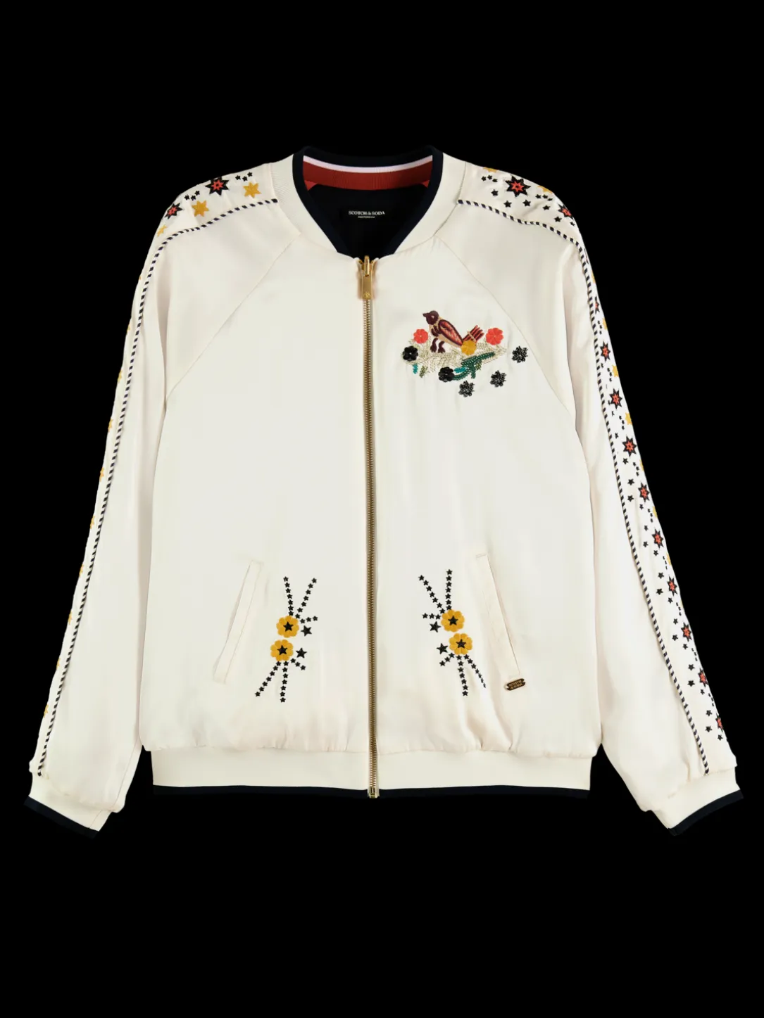 Reversible Embroidered Bomber Jacket