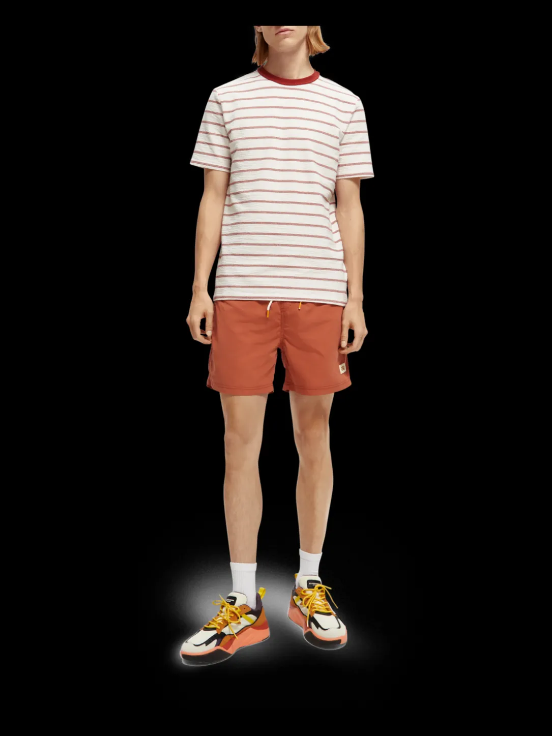 Short-Length Printed Swim Shorts