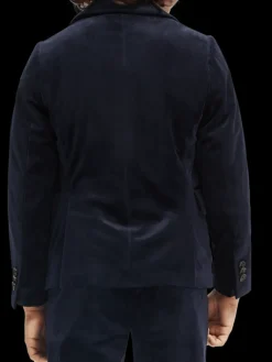 Single-Breasted Satin Lapel Blazer
