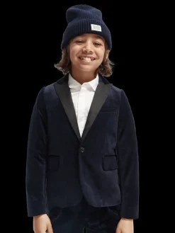 Single-Breasted Satin Lapel Blazer