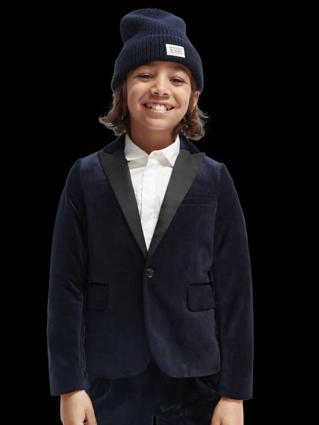 Single-Breasted Satin Lapel Blazer