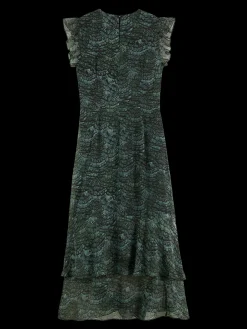 Sleeveless Midi Flounce Dress