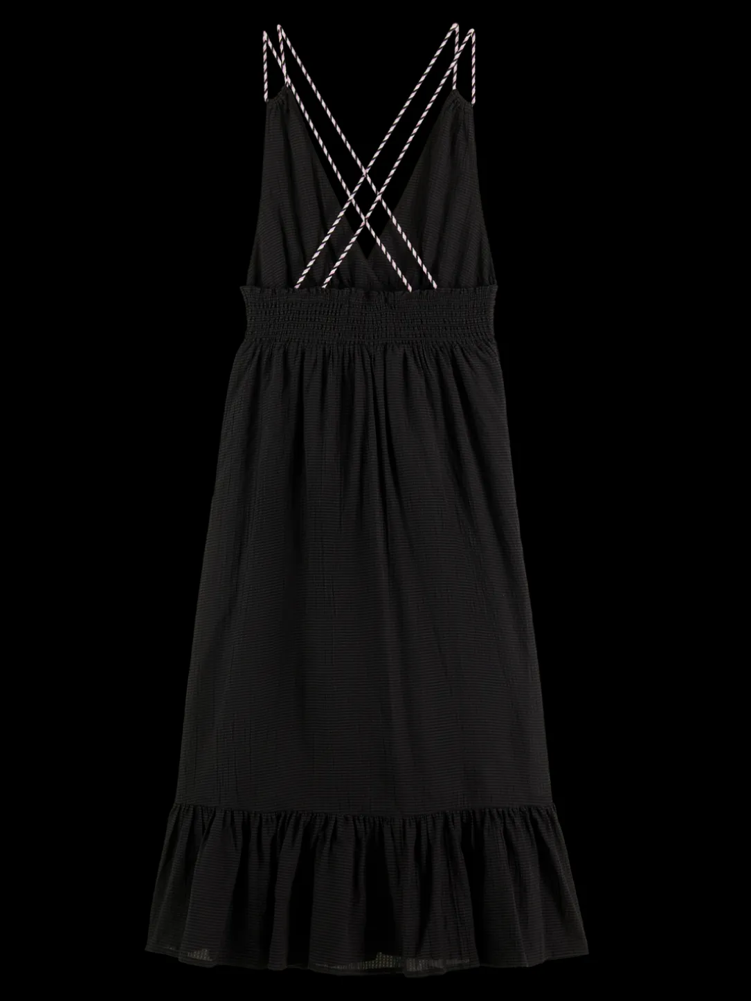Smocked Midi Strap Dress