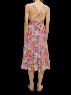 Smocked Midi Strap Dress