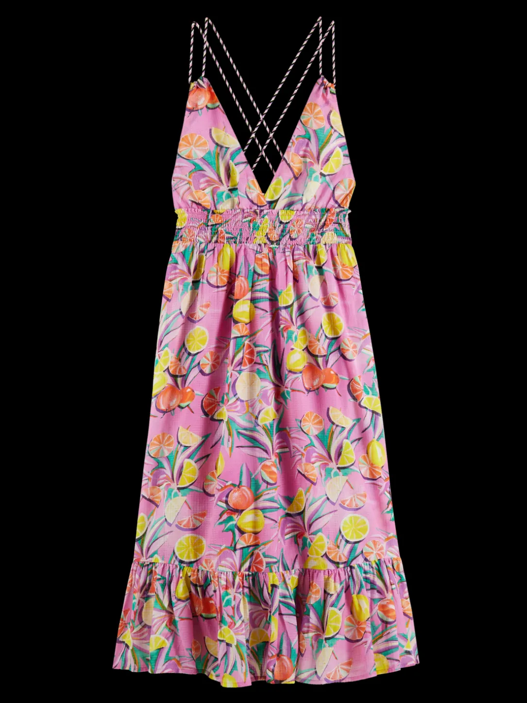 Smocked Midi Strap Dress