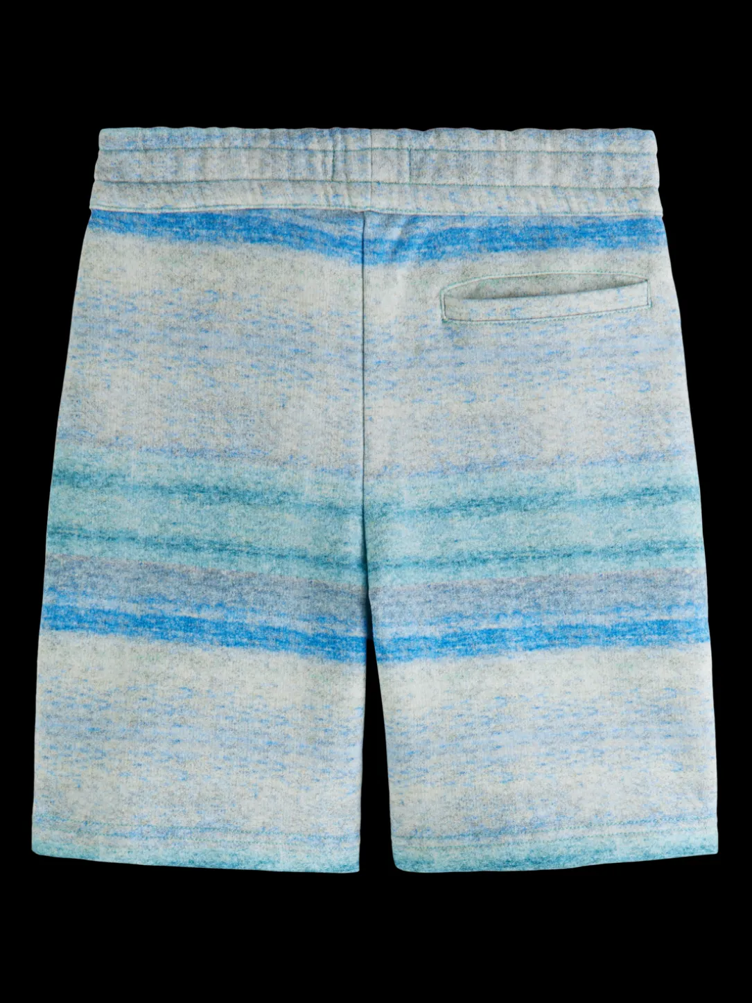 Striped Melange Organic Cotton Sweat Shorts