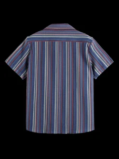 Structured Short Sleeve Stripe Shirt