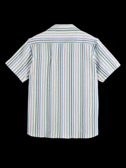 Structured Short Sleeve Stripe Shirt